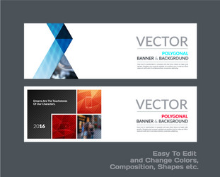 abstract set of modern horizontal website vector image