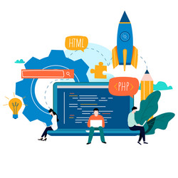 coding programming application development vector image