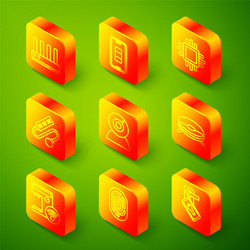 set line router and wi-fi signal smartphone vector image