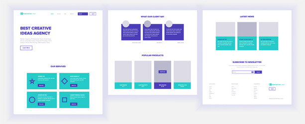 website template page business background vector image