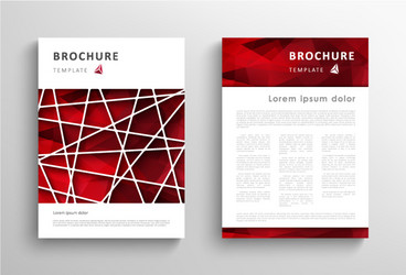 Abstract triangular brochure design template vector