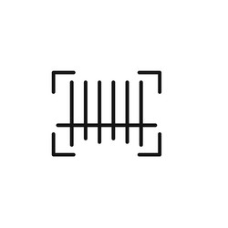 bar code scanner icon outline collection in black vector image