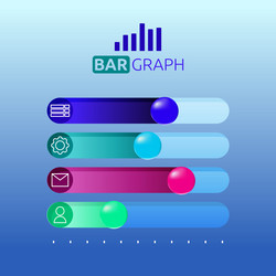 bar graph chart business statistic data vector image