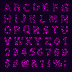 font space alphabet typeface script star vector image