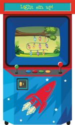 game machine for counting numbers on isolated vector image