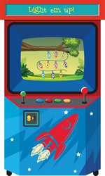 Game machine for counting numbers on isolated vector