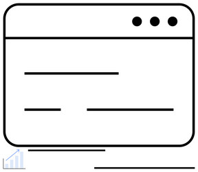 minimalist web page interface with header vector image
