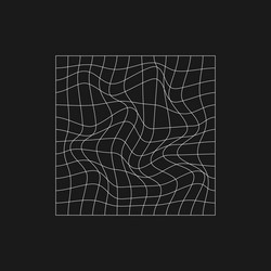 retrofuturistic rectangle grid with liquid vector image
