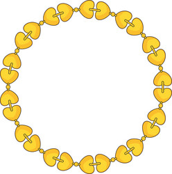 round chain frame circle chains border boho vector image