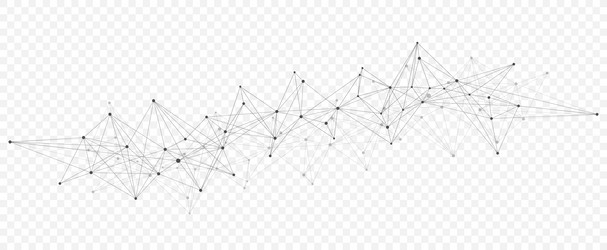 abstract dynamic motion lines and dots connection vector image