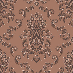damask mocha mousse seamless pattern element vector image