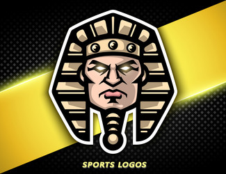 egyptian pharaoh logo sport mascot t shirt print Vector Image