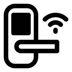 electronic lock that functions through wifi vector image