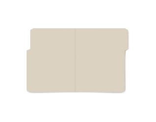 open tabbed file folder isolated on white vector image