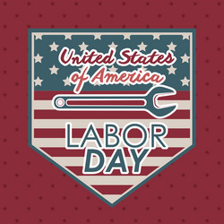 retro labor day design Vector Image