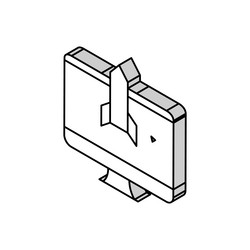 rocket modeling computer program isometric icon vector image