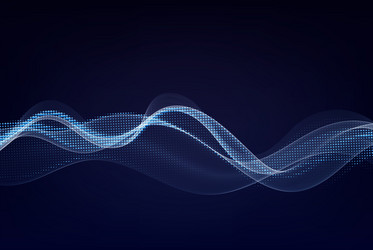 smooth smoke particle wave big data techno vector image