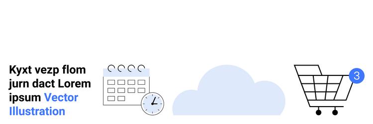 cloud computing and e-commerce concepts vector image