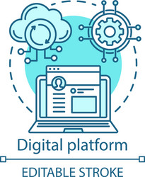 Digital Platform Concept Icon vector image