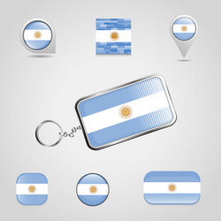 flag key chain design vector image