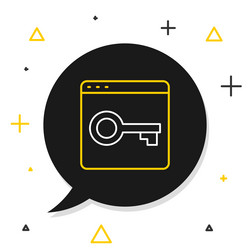 line secure your site with https ssl icon vector image