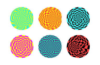 psychedelic checkerboard pattern vector image