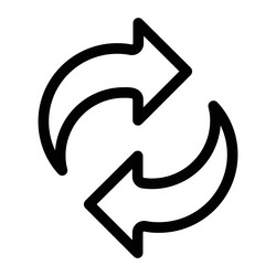 refresh icon design in filled and outlined style vector image