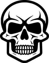 skull - minimalist and flat logo vector