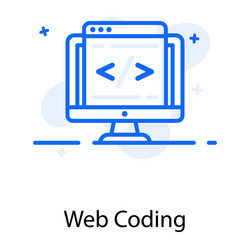 web coding vector image