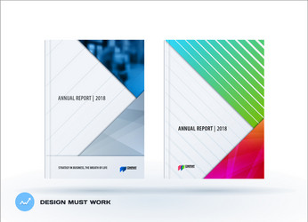 abstract double-page brochure material design vector image
