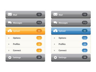 dropdown menu website element web design ui vector image