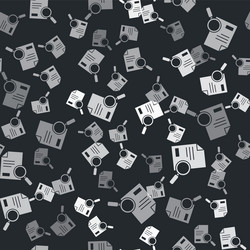 grey document with search icon isolated seamless vector image