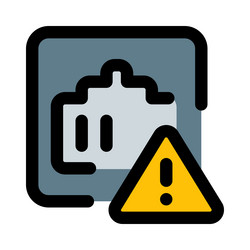signaling problems in ethernet network connection vector image
