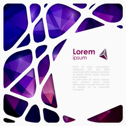 abstract network frame with triangular background vector image