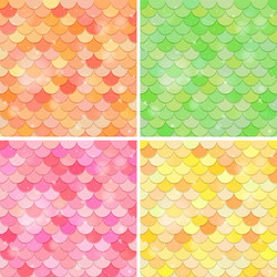 Fish Scale Pattern - Seamless Background vector image