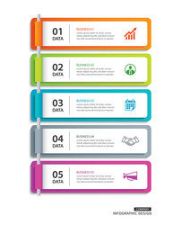 Horizontal Paper Index Tabs vector image