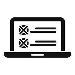 laptop assignment icon simple document vector image