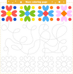 logic game for children go through vector image