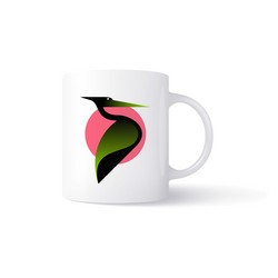 Mug in mesh gradient style editable color vector