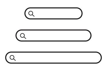 search bar icon multiple fields web input vector image