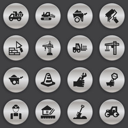set of 16 editable structure icons includes vector image
