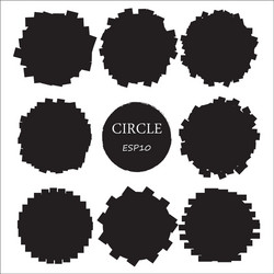 Set of hand drawn circles design elements vector