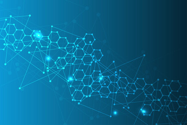technology structure molecular connect elements vector image