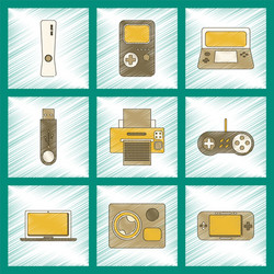 assembly flat shading style icon technology game vector image