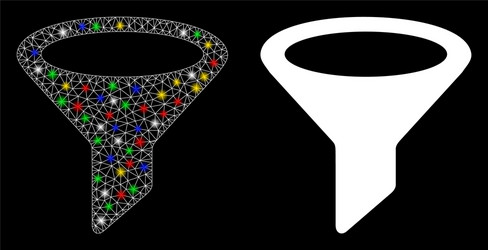 flare mesh 2d filter icon with spots vector image