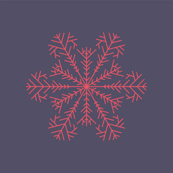 flat on background of snowflake vector image