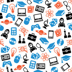 Office seamless pattern Royalty Free Vector Image