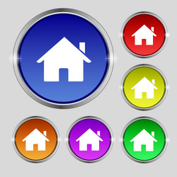 Home sign icon main page button navigation symbol vector