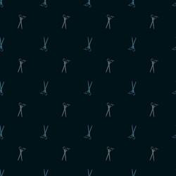 scissors seamless pattern retro salon background vector image