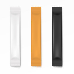 set stick packagings in various color realistic vector image